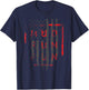 Mud Run Fun USA FLAG RED Mudder Trail Running and Mudding T-Shirt - T-Shirt | Navy