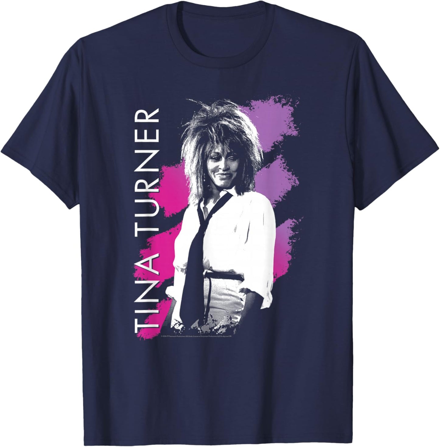 Tina Turner Purple Stripes T-Shirt - T-Shirt | Navy
