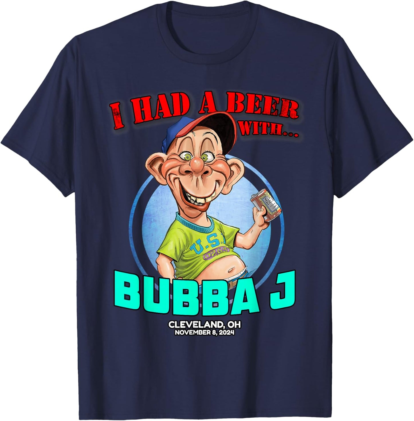 Bubba J Cleveland, OH (2024) T-Shirt - T-Shirt | Navy