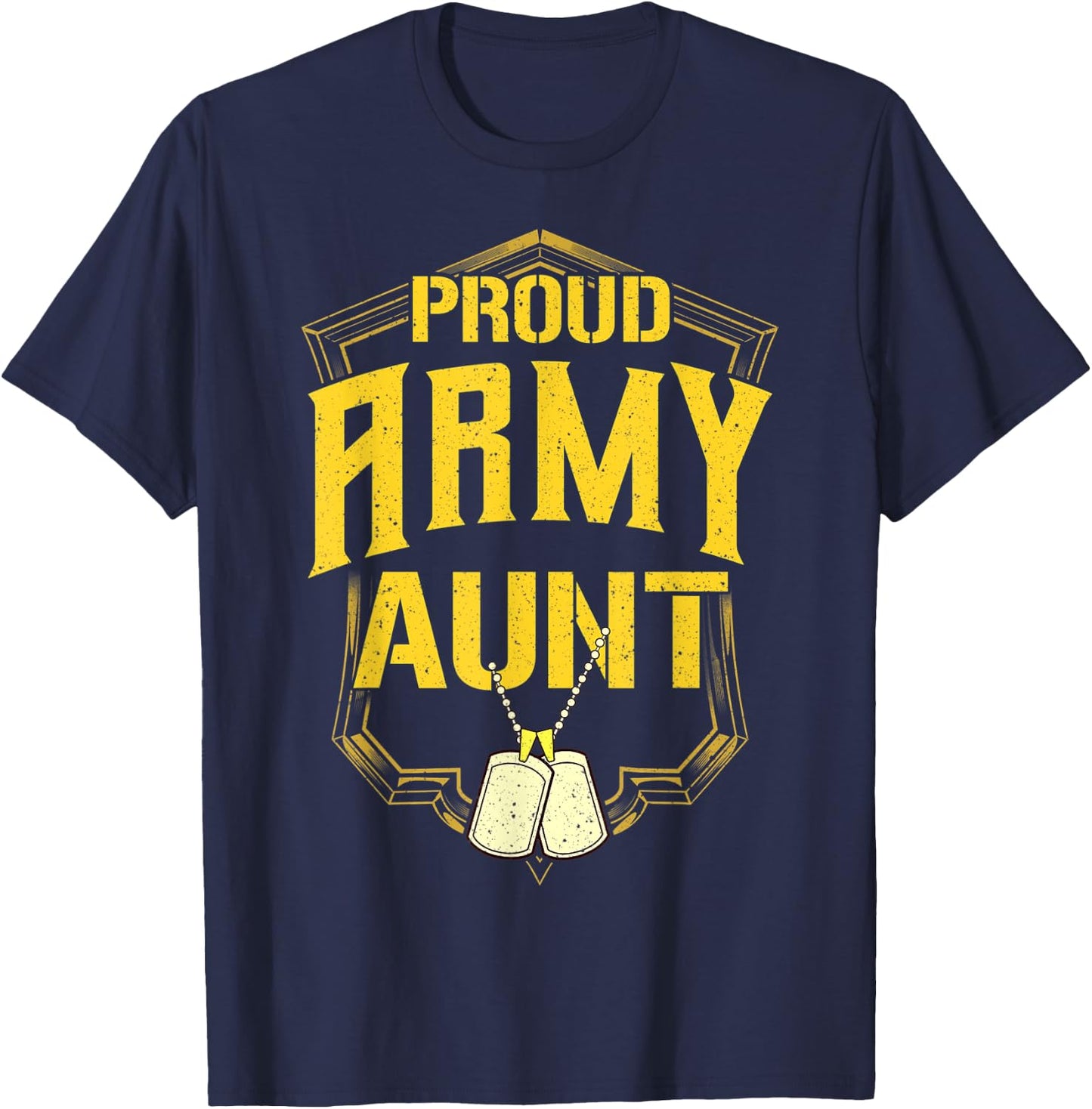 Proud Army Aunt Shirt Military Pride T Shirt T-Shirt - T-Shirt | Navy