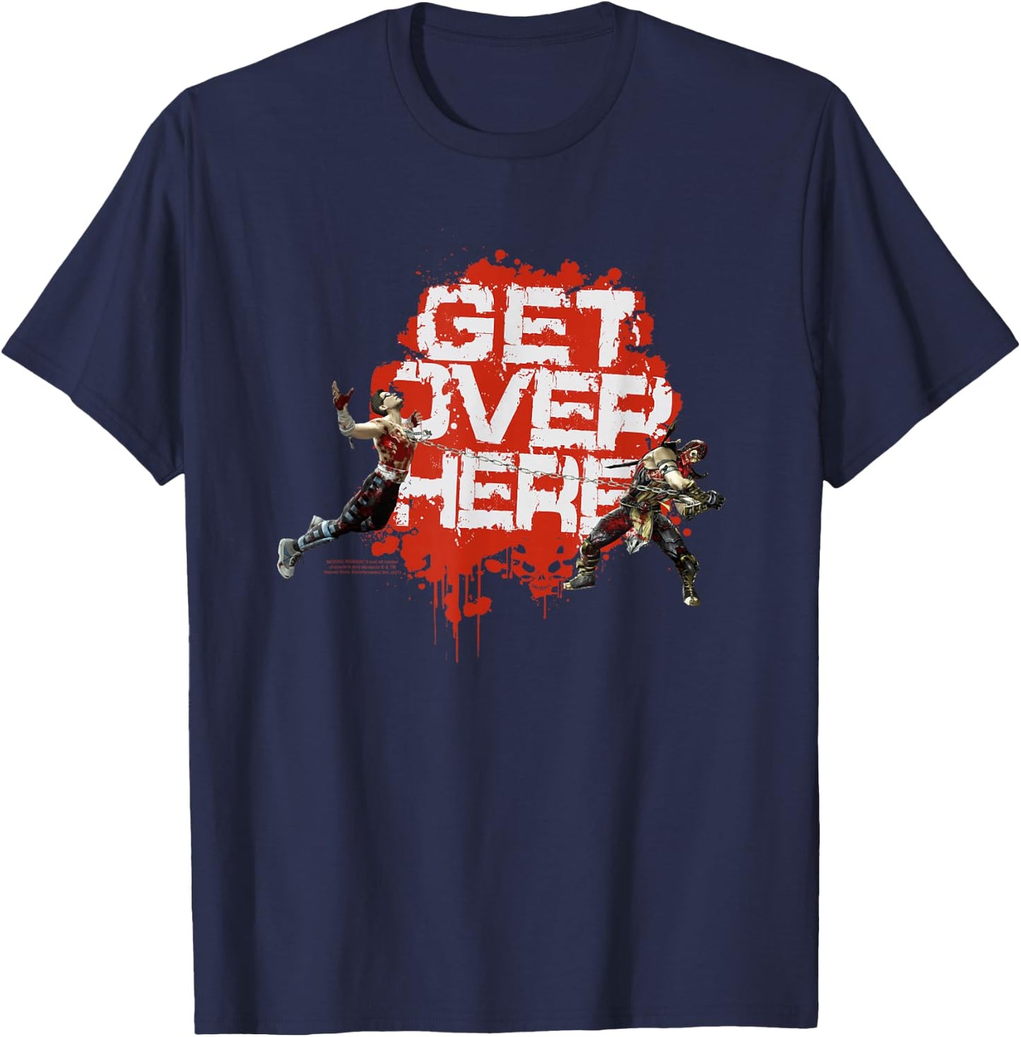 Mortal Kombat 9 Get Over Here T-Shirt - T-Shirt | Navy
