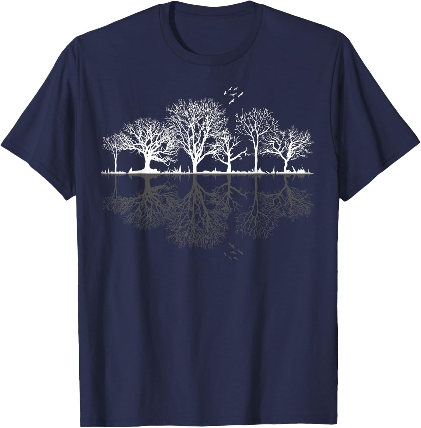 Nature Trees and Forest T-Shirt - T-Shirt | Navy
