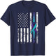 Suicide Depression American Flag Prevention Awareness T-Shirt - T-Shirt | Navy