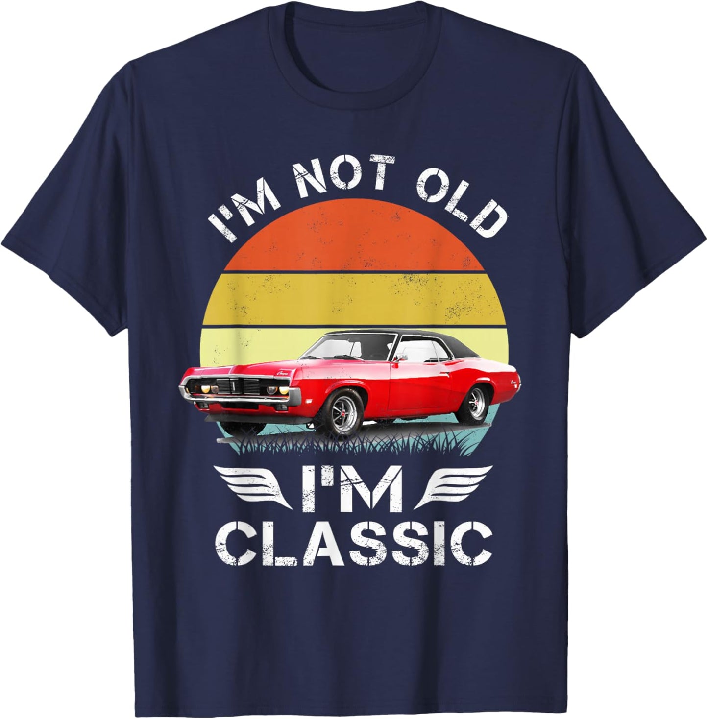 1969 69 Mercury classic Cougar Vinatge cars T-Shirt - T-Shirt | Navy