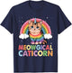 Meowgical Caticorn Cat Unicorn Girls Women Kittycorn T-Shirt - T-Shirt | Navy