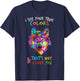 Autism Awareness Wolf It's Ok to be Different Autism T-Shirt - T-Shirt | Navy