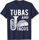 Tuba Player Marching Band Brass Instrument Taco Shells T-Shirt - T-Shirt | Navy