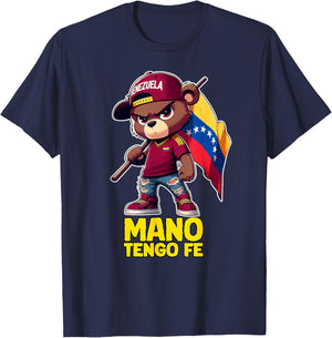 Vinotinto Venezuela Mano Tengo FE Shirt Teddy Bear T-Shirt - T-Shirt | Navy