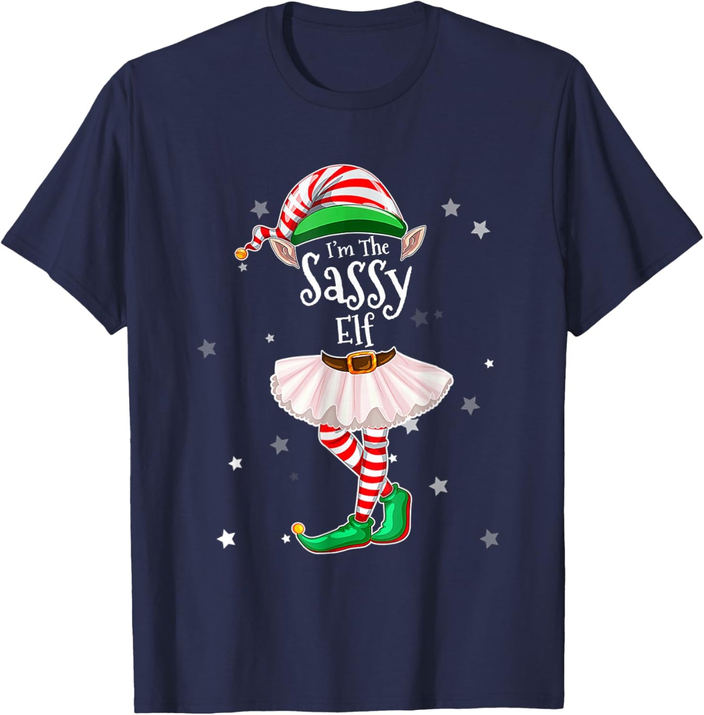 I'm The Sassy Elf Matching Christmas Costume Shirt T-Shirt - T-Shirt | Navy