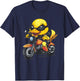 Cute Motorcycle Duck T-Shirt - T-Shirt | Navy