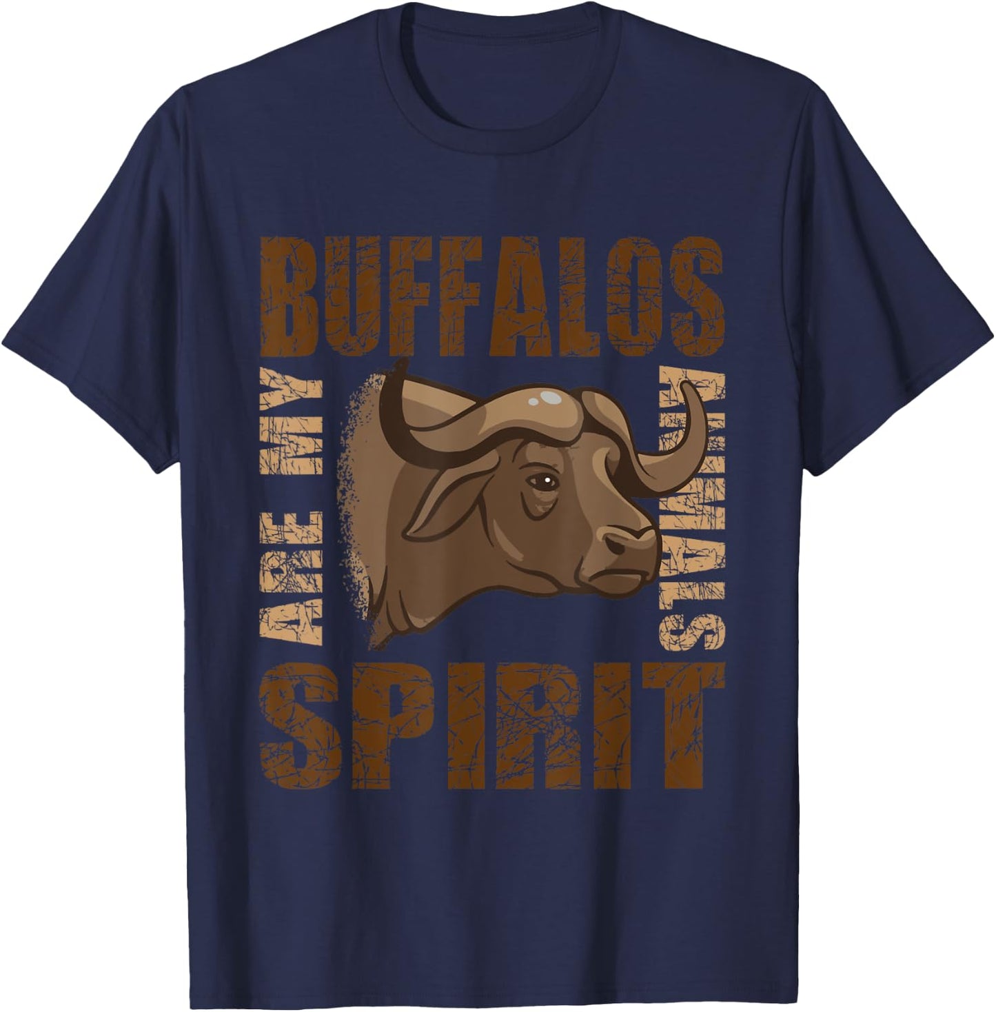 Africa cape buffalo are my spirit animals buffalo lovers T-Shirt - T-Shirt | Navy