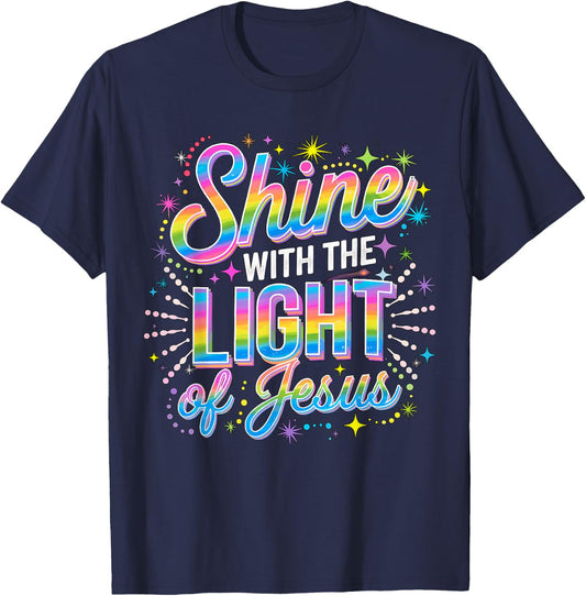 Shine with the Light of Jesus T-Shirt - T-Shirt | Navy