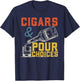 Cigars & Pour Choices for Funny Bourbon Whiskey Cigar Fan T-Shirt - T-Shirt | Navy