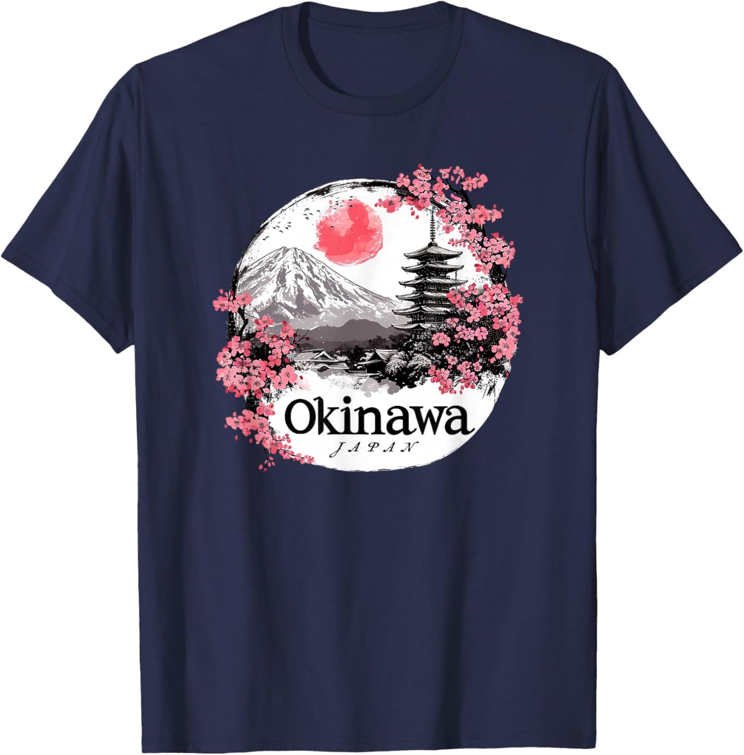 Okinawa Prefecture Blossom Vista Gift Japan T-Shirt - T-Shirt | Navy