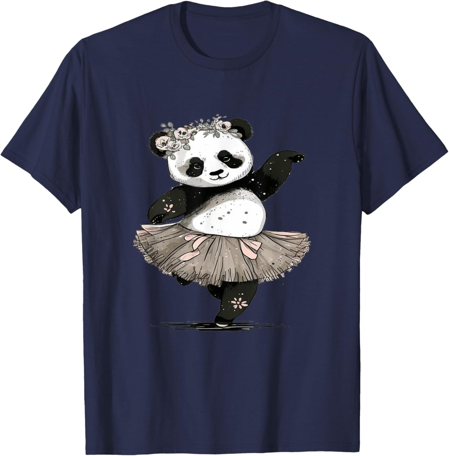 The Ballet Panda Dancer Apparel for panda lovers T-Shirt - T-Shirt | Navy