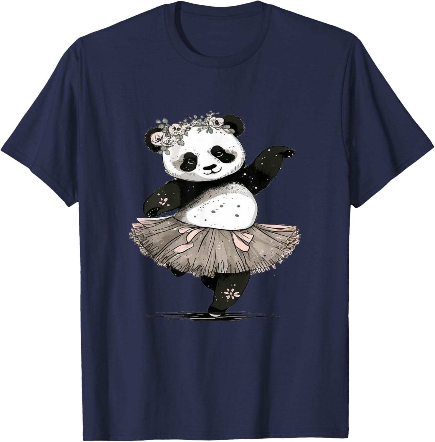 The Ballet Panda Dancer Apparel for panda lovers T-Shirt - T-Shirt | Navy