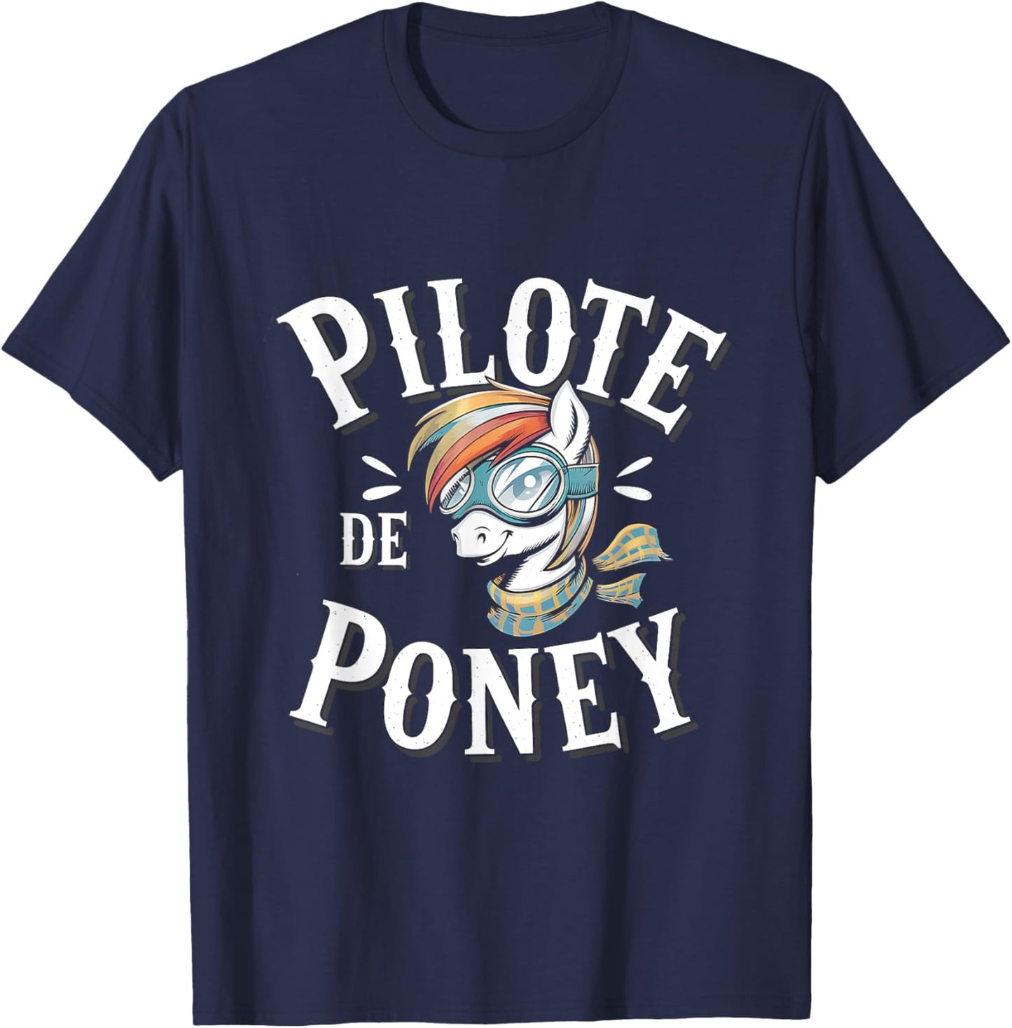 Pony Fan Rider Man Woman Child Original Funny T-Shirt - T-Shirt | Navy