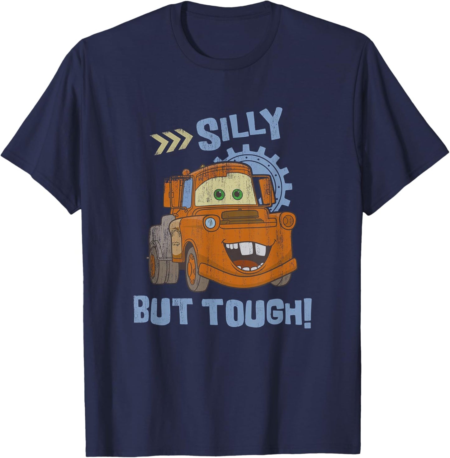 Disney Pixar Cars Silly But Tough Tow Mater Distressed T-Shirt - T-Shirt | Navy