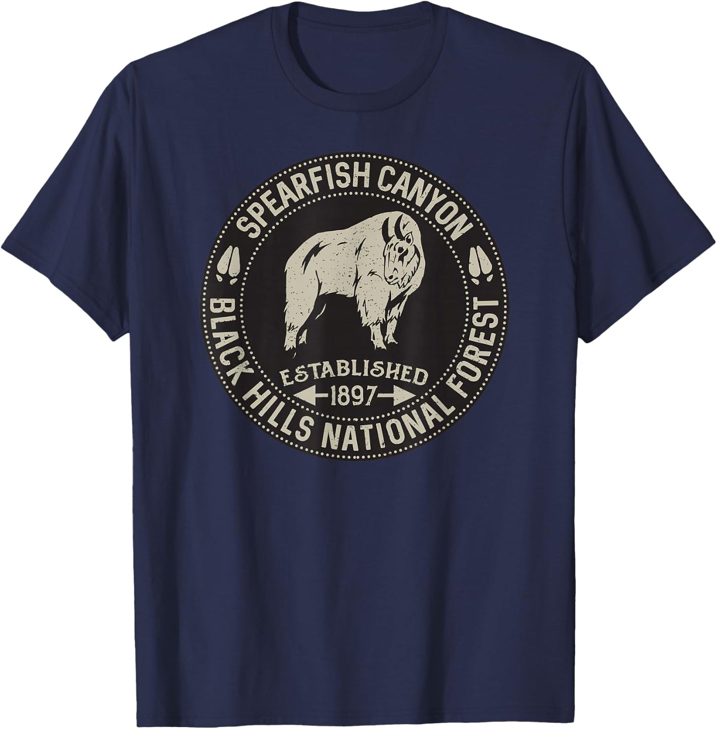 Spearfish Canyon Black Hills National Forest T-Shirt - T-Shirt | Navy