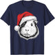 Joyful Guinea pig Santa on Guinea pig Christmas T-Shirt - T-Shirt | Navy