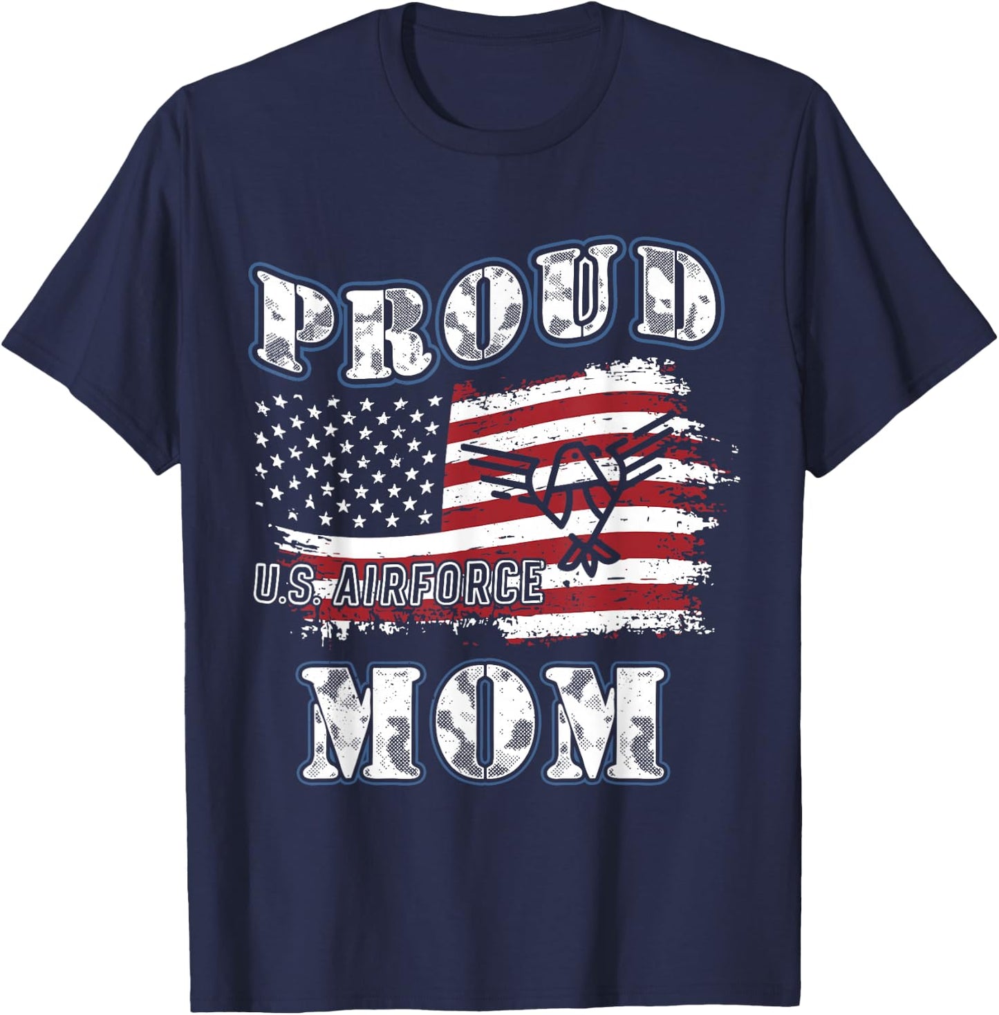 US Air Force Mom's Gift Proud Army Mom T-Shirt - T-Shirt | Navy