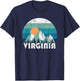 Virginia State Retro Vintage T-Shirt - T-Shirt | Navy