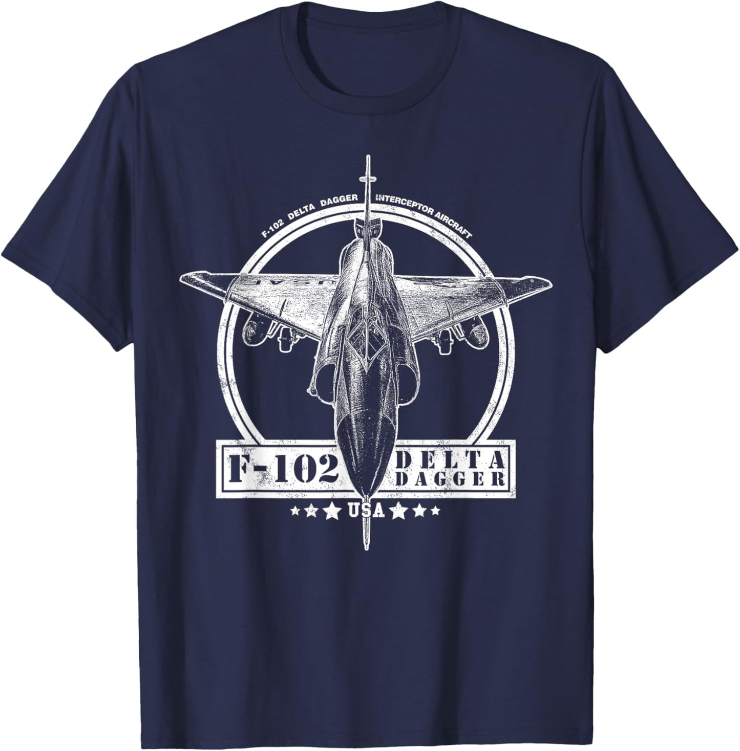 F-102 Delta Dagger Aircraft T-Shirt - T-Shirt | Navy