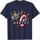 Marvel Avengers Endgame Captain America Worthy Hammer Shield T-Shirt - T-Shirt | Navy