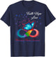 Butterfly Faith Hope Love Pulmonary Fibrosis Awareness T-Shirt - T-Shirt | Navy