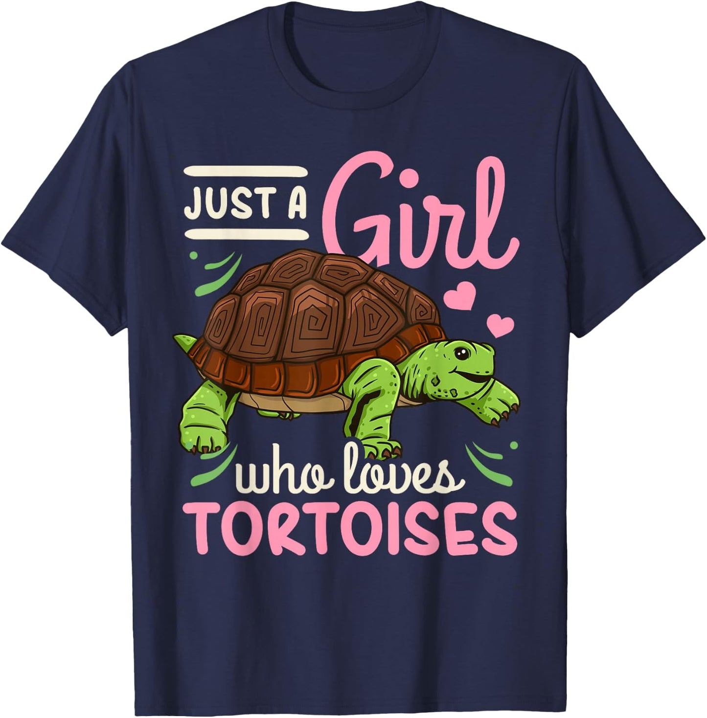 Tortoise Just A Girl Who Loves Tortoises T-Shirt - T-Shirt | Navy