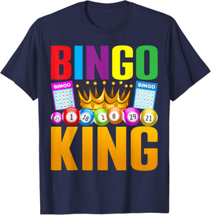 Bingo King Bingo Player Male T-Shirt - T-Shirt | Navy