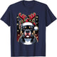 Christmas American Bully Dog Reindeer T-Shirt - T-Shirt | Navy