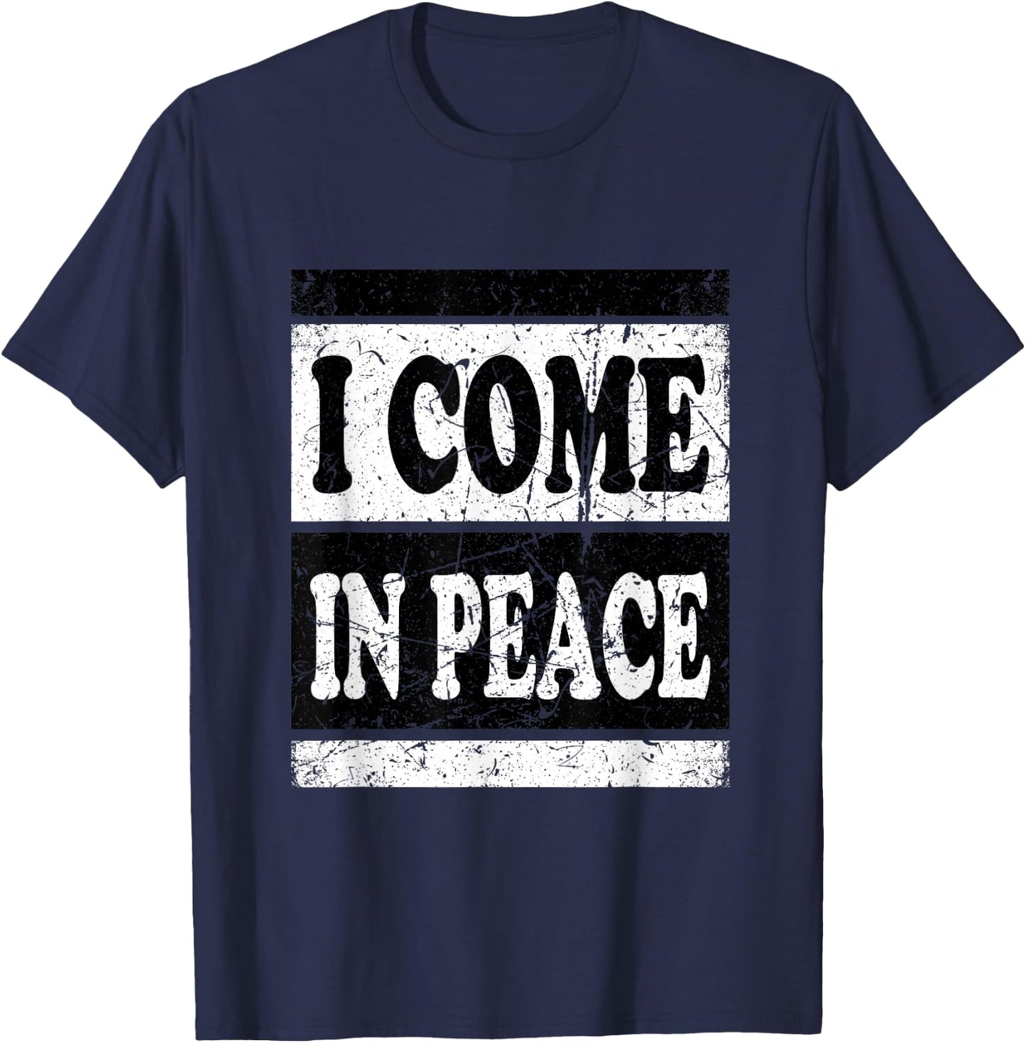 Funny I Come In Peace I'm Peace Matching Couples Costume T-Shirt - T-Shirt | Navy