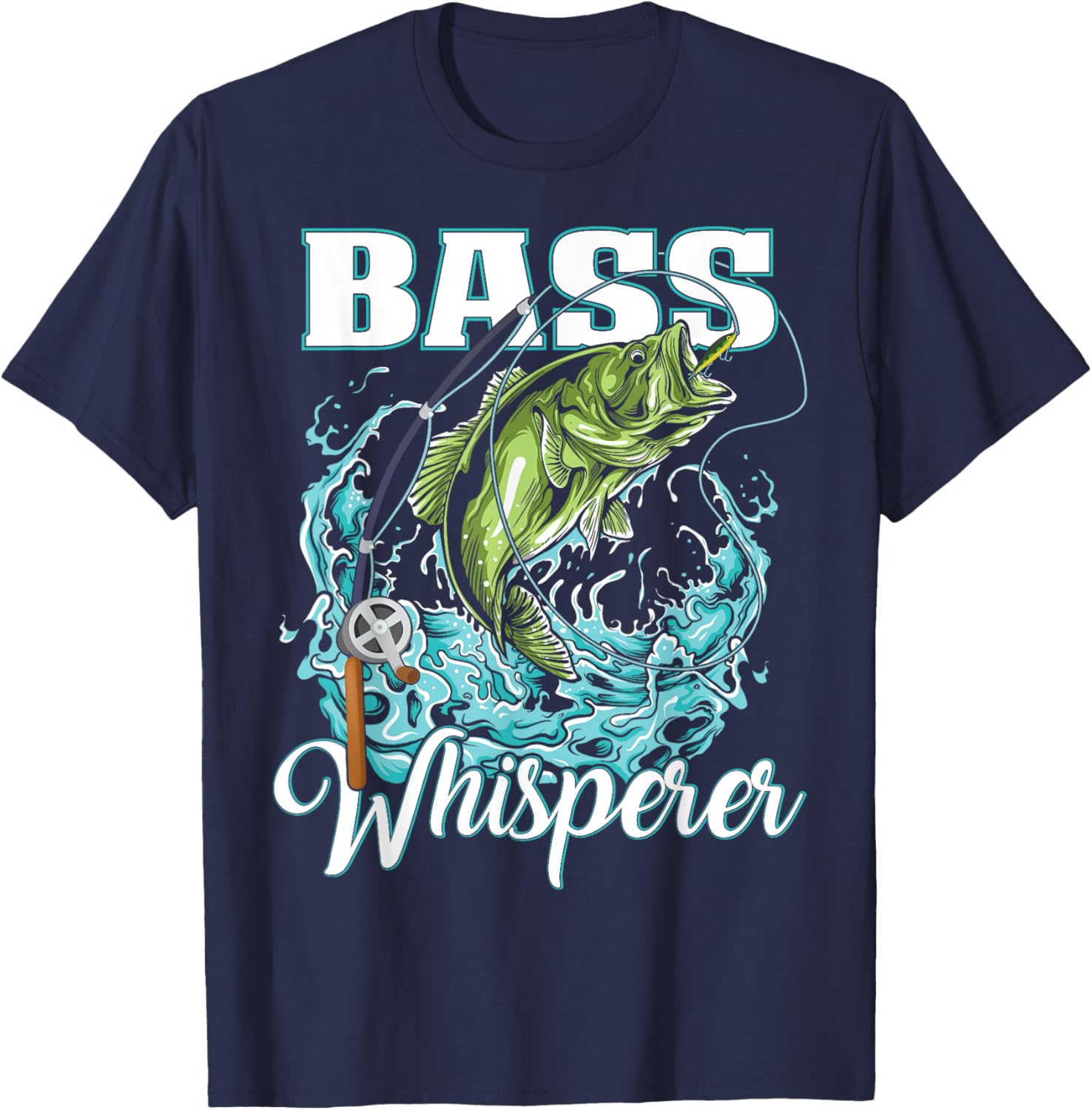 Patriotic anglers American Bass Pro whisperer fisherman T-Shirt - T-Shirt | Navy