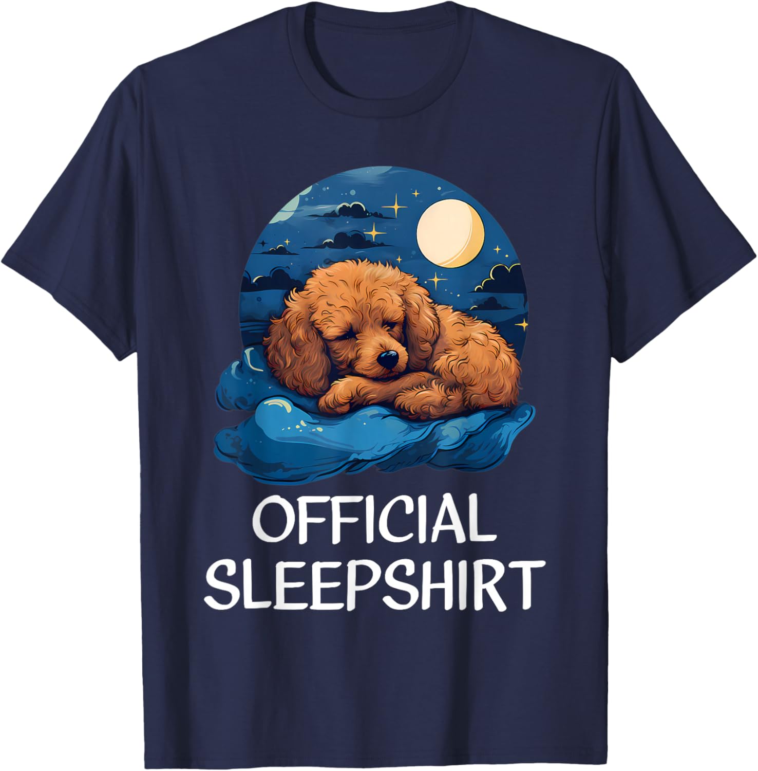 Official Sleepshirt Poodle Nightshirt Pajama Her T-Shirt - T-Shirt | Navy
