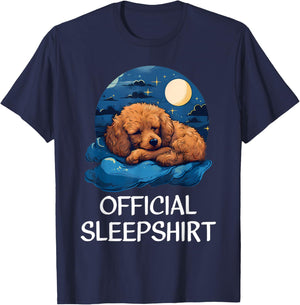 Official Sleepshirt Poodle Nightshirt Pajama Her T-Shirt - T-Shirt | Navy