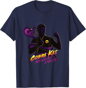 Cobra Kai Never Dies Fight Pose T-Shirt - T-Shirt | Navy