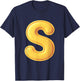 Letter S Funny Chipmunk Group Matching Thanksgiving Costume T-Shirt - T-Shirt | Navy