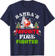Santa's Favorite Fire Fighter Funny Christmas Gift T-Shirt - T-Shirt | Navy