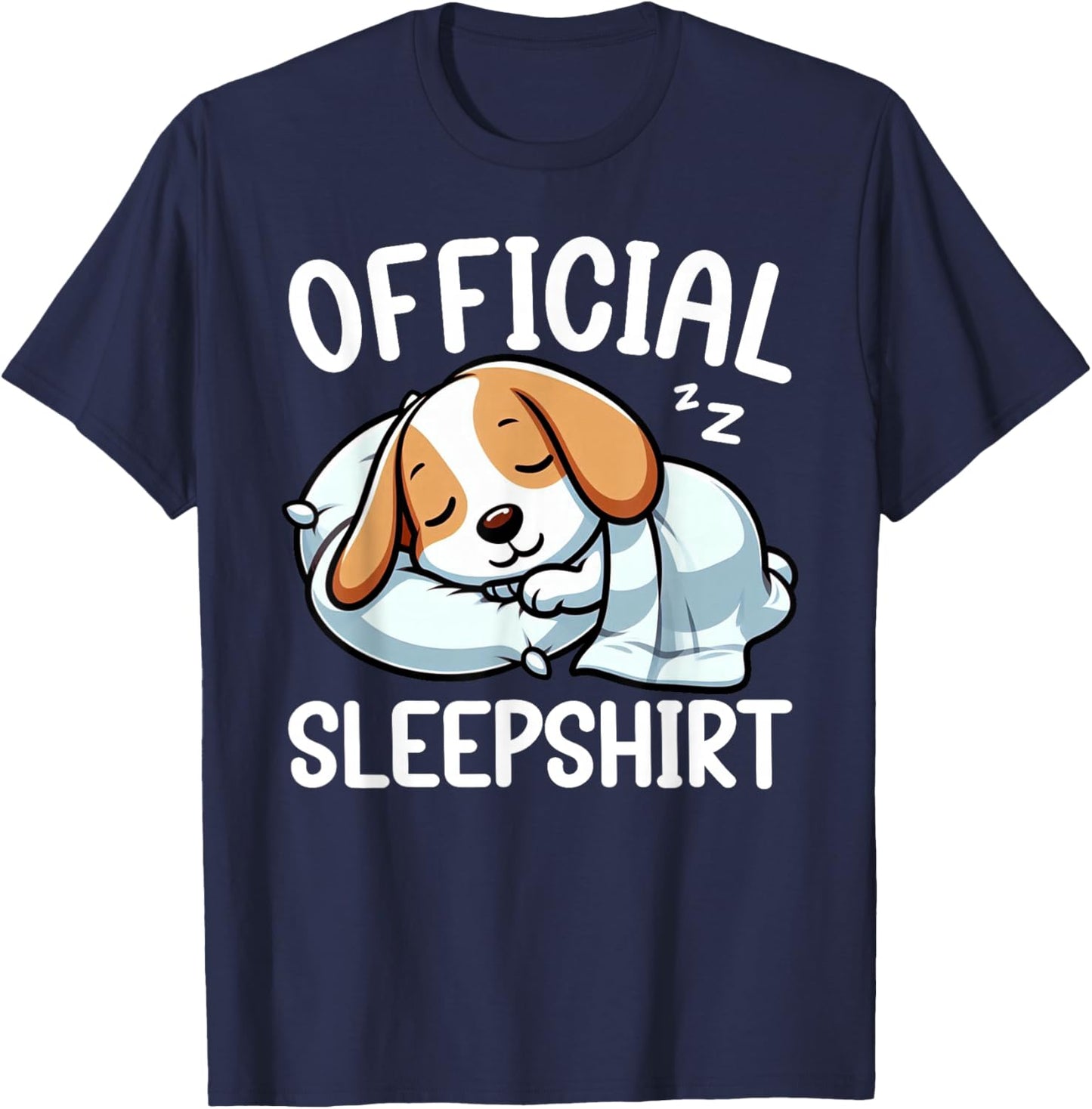 Official Sleepshirt Beagle Lover Funny Lazy Nap Dog Pajama T-Shirt - T-Shirt | Navy