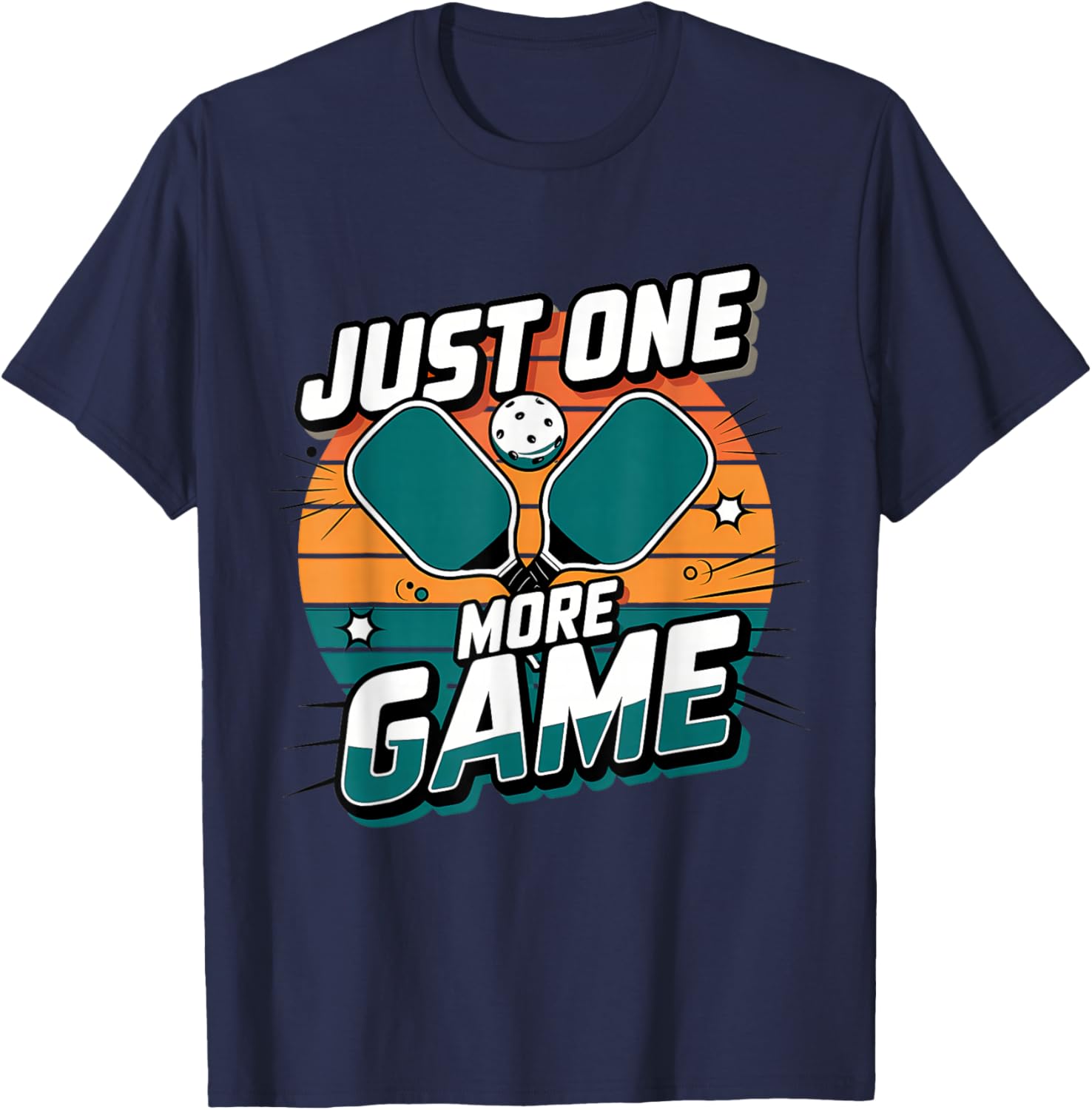 Pickleball Shirt Just One More Game Pickleball T-Shirt - T-Shirt | Navy