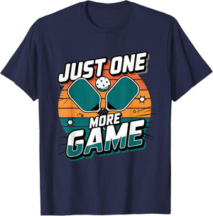 Pickleball Shirt Just One More Game Pickleball T-Shirt - T-Shirt | Navy