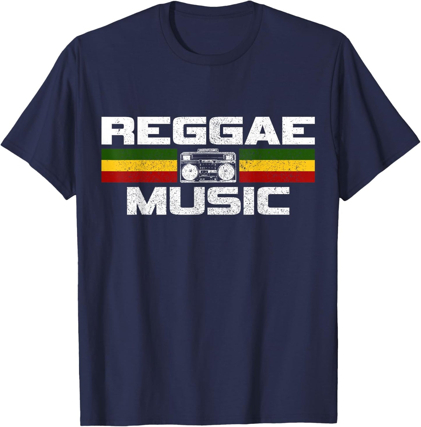 Reggae Music Rastafari Rasta Jamaica Gift T-Shirt - T-Shirt | Navy