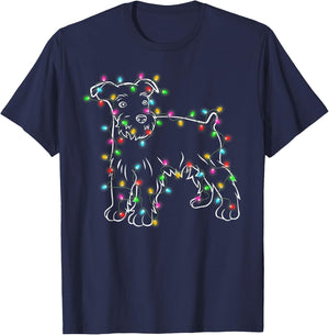Schnauzer Dogs Tree Christmas Sweater Xmas Pet Animal Dog Women Kids T-Shirt - T-Shirt | Navy