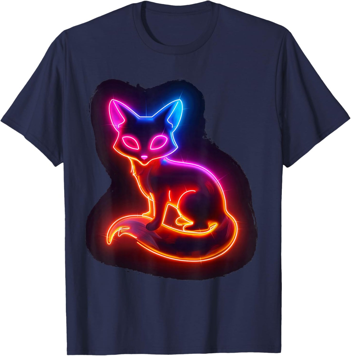 Colored Fox Cute Gaming Foxes Arctic Boy T-Shirt - T-Shirt | Navy