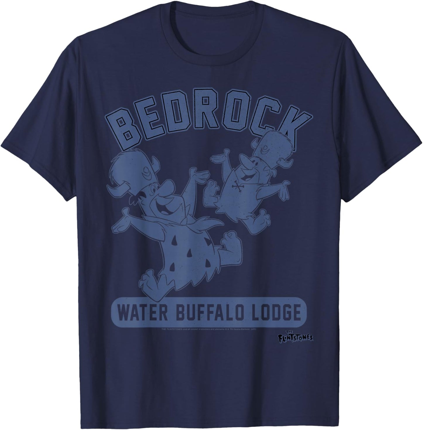 The Flintstones Bedrock Water Buffalo Lodge Collegiate T-Shirt - T-Shirt | Navy