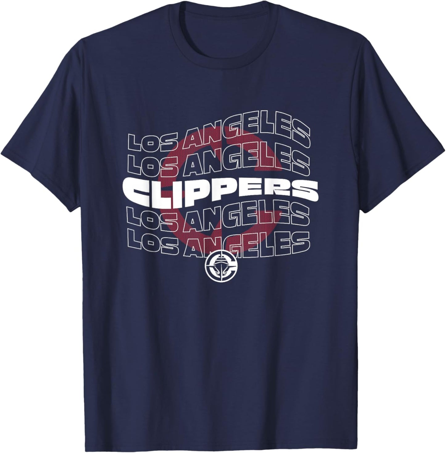 NBA Los Angeles Clippers Wave Outline Team Logo T-Shirt - T-Shirt | Navy