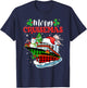 Merry Cruisemas 2025 Christmas Santa Reindeer Cruise Ship T-Shirt - T-Shirt | Navy