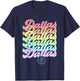 NBA Dallas Mavericks Pastel Rainbow Pride Stack T-Shirt - T-Shirt | Navy