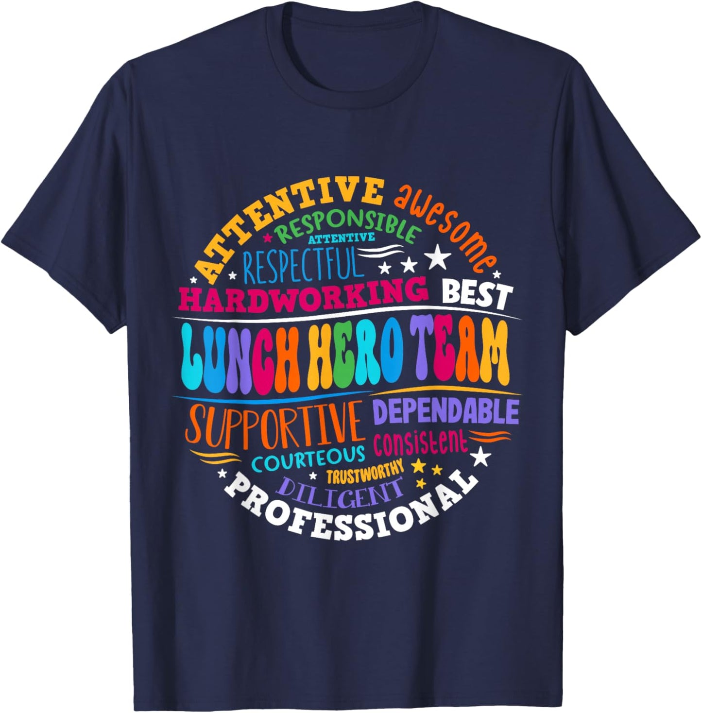 Lunch Hero Team Funny School Cafeteria Workers Lady T-Shirt - T-Shirt | Navy